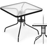  Vrtni stol od kaljenog stakla 80x80 cm s rupom za suncobran | shoptok.hr