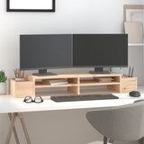  Stalak za monitor 100 x 27,5 x 15 cm od masivne borovine | shoptok.hr