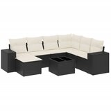 Maison Chic Seti vrtnega pohištva - Vrtna garnitura - Vrtni pohištvo set 8-delna z blazinami črn poli ratan, (21799844) | Shoptok.si