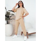 DStreet Komplet damski dresowy RIZNA beżowy | shoptok.hr