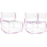  6-dijelni set vrtnih sofa voštano smeđi od masivne borovine | Eponuda.com