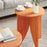  Set stolića za kavu 2 pcs Voštano smeđa Čvrsta borova drva | shoptok.hr