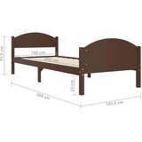  Okvir za krevet od masivne borovine tamnosmeđi 100 x 200 cm | shoptok.hr