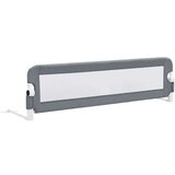vidaXL sigurnosna ogradica za dječji krevet siva 150 x 42 cm poliester | shoptok.hr