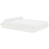  Posteljni okvir bel iz trdnega lesa 135x190 cm 4FT6, (20644428) | Shoptok.si