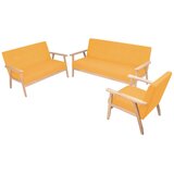  3-dijelna garnitura od tkanine žuta | shoptok.hr