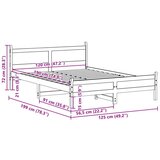  Okvir kreveta bez madraca voštano smeđi 120x190 cm od borovine | shoptok.hr