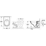 Villeroy Boch 5660H101 O.novo Combi-Pack viseča WC školjka z WC desko s počasnim zapiranjem | Shoptok.si
