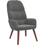  Opuštajuća fotelja tamno siva baršunasta | shoptok.hr