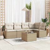  Set sofe 6 pcs Bež poliratan | shoptok.hr