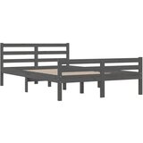  Posteljni okvir siv iz trdnega lesa 160x200 cm, (20778111) | Shoptok.si
