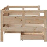 vidaXL Dnevni krevet s ladicama bez madraca 90 x 190 cm masivno drvo | shoptok.hr