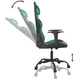  Igraća stolica crno-zelena od umjetne kože | shoptok.hr