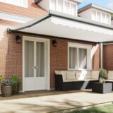 vidaXL Samodejna retraktibilna tenda bela 500x300 cm | Shoptok.si