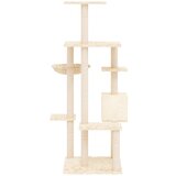  Penjalica za mačke sa stupovima za grebanje krem 142 cm | shoptok.hr