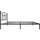 Metalni okvir za krevet s uzglavljem crni 107x203 cm | shoptok.hr
