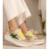 Gemre Beige women's sports sneakers with glitter Kaletti | Shoptok.si