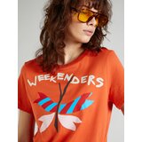 Weekend Max Mara Majica 'NERVI' svijetloplava / narančasta / crna / bijela | shoptok.hr