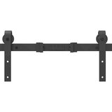vidaXL Komplet opreme za drsna vrata 213,5 cm jeklo črne barve | Shoptok.si