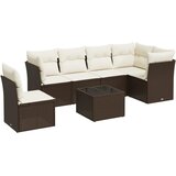  6-dijelni set vrtnih sofa od poliratana s jastucima smeđi | shoptok.hr
