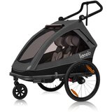Lionelo cama dječja kolica i prikolica za bicikl za dvoje djece, Black Onyx | shoptok.hr