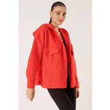 By Saygı Hooded Bag Pocket Oversize Felt Boucle Coat | shoptok.hr