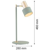 Argon 4276 - Stona lampa DORIA 1xE27/15W/230V zelena/mesing | Eponuda.com