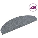 vidaXL Samolepilne preproge za stopnice 20 kosov svetlo siva 65x21x4cm | Shoptok.si