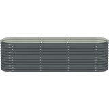  Vrtna sadilica od pocinčanog čelika 320 x 80 x 81 cm siva | shoptok.hr