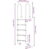  Ljestve za bazen 54 x 38 x 211 cm od nehrđajućeg čelika 304 | shoptok.hr