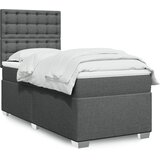  Krevet s oprugama i madracem tamnosivi 90 x 190 cm od tkanine | shoptok.hr