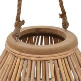 vidaXL Viseča laterna za svečo iz pletene naravne barve | Shoptok.si