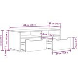 vidaXL TV ormarić VISNES beton sivi 100x40x38 cm konstruirano drvo | shoptok.hr