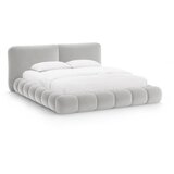 Micadoni Sivi tapecirani bračni krevet s prostorom za odlaganje s podnicom 180x200 cm Solange – Cijene