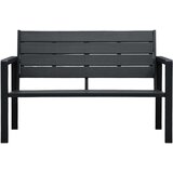  Vrtna klupa 120 cm HDPE crna s izgledom drva | Eponuda.com
