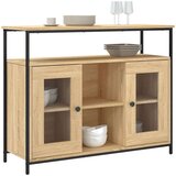 vidaXL Komoda sonoma hrast 100x35x80 cm inženirski les | Shoptok.si