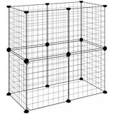  Kavez za ljubimce s 12 panela i vratima crni 35 x 35 cm čelični | Eponuda.ba
