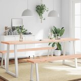 vidaXL Mizna plošča 220x50x(2-4) cm neobdelana hrastovina naraven rob | Shoptok.si