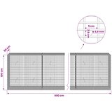 Gabion s žicom debljine 3,5 mm i mrežom 5x2,5 cm 600x50x100 cm Slike