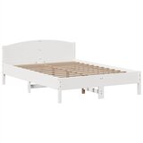  s regalom z knjige bez madraca bijeli 150x200cm borovina | shoptok.hr