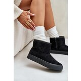 Big Star Ankle snow boots with zip insulated with fur Big Star black | shoptok.hr