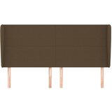  Uzglavlje s ušima tamnosmeđe 203x23x118/128 cm od tkanine | shoptok.hr