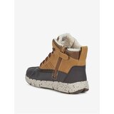 Geox Black-Brown Boys' Ankle Leather Boots with Artificial Fur Flexyper - Unisex | shoptok.hr