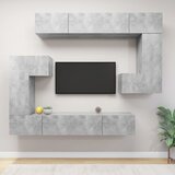Furnova Komplet TV omaric 8-delni betonsko siv konstruiran les, (21922928) | Shoptok.si
