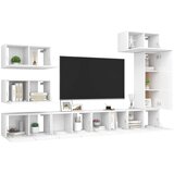  8-dijelni set TV ormarića bijeli od konstruiranog drva Bijela | Shoptok.si