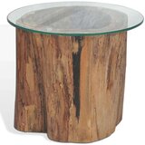 In Stolić za kavu od tikovine i stakla 50 x 40 cm | shoptok.hr