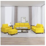 vidaXL 4-dijelni set sofa s jastucima svjetložuti od tkanine | shoptok.hr