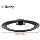Ruhhy univerzalni poklopac 3 u 1 za lonce 18/20/22 cm, staklo i silikon | shoptok.hr