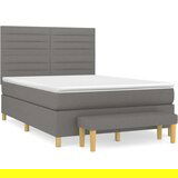  Box spring posteljni z vzmetnico temno siv 140x190 cm blago, (20791003) | Shoptok.si