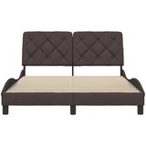 Okvir za krevet bez madraca tamnosmeđi 140 x 190 cm od tkanine | shoptok.hr